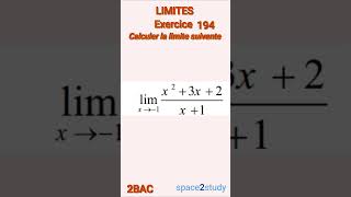 Exercice 194 Limites 2BAC Maths [upl. by Bravin]