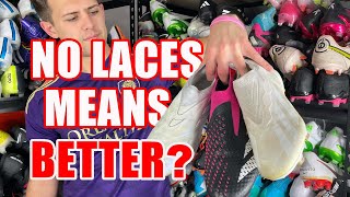 Are Laceless Football Boots Better  Laces Vs Non Laces [upl. by Kenric]