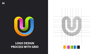 How To Design Any Logo Using The Grid Method  Adobe Illustrator Tutorials [upl. by Caputto726]