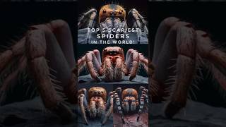 Top 5 scariest spiders in the world 🕷️🕸️ spider arachnid insects shorts [upl. by Sauer]