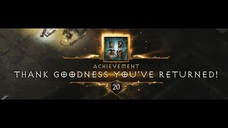 Diablo 3  The Darkening of Tristam  Thank Goodness Youve Returned Achievement Guide [upl. by Haynor]