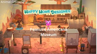 Peanuts Americana Museum Animal Crossing New Horizons Happy Home Paradise [upl. by Reifinnej692]