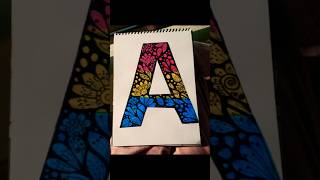 A Letter Mandala Art💕 shorts mandala art painting viralvideo trending lettering [upl. by Schramke]