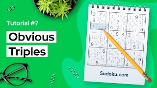 Obvious triples  a Sudoku technique for beginners [upl. by Carpenter]