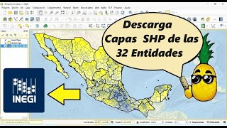 Descarga capas de los límites Entidades y municipios SHP de México del INEGI link en DESCRIPCIÓN [upl. by Nallek331]