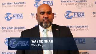 FIBA AML 2016 Interview with Wayne Shah SVP Global Financial Institutions Wells Fargo [upl. by Tedra]