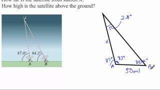 PC  Law of Sines Satellite Example [upl. by Enyad]