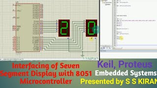 Interfacing of Seven Segment Display with 8051 Microcontroller  Keil  Proteus [upl. by Maxey]