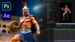 Animando Imagens de IA no Photoshop e After Effects [upl. by Eilegna353]