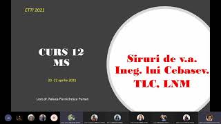 Curs 12 Siruri de variabile aleatoare Ineg Cebasev TLC LNM [upl. by Sirromed]