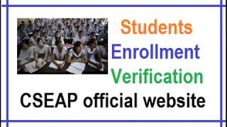 How to Student Enrollment Verification in cseap website for Amma Vodi new [upl. by Aerol464]