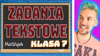 RÓWNANIA  ZADANIA TEKSTOWE  klasa 7 [upl. by Daniyal]