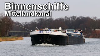 Güterschiffe auf dem Mittellandkanal  Binnenschifffahrt [upl. by Errecart]