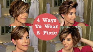 HOW TO STYLE A PIXIE CUT 4 WAYS Messy Feminine Curly Bob amp More  Dominique Sachse [upl. by Annora]