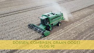 dorsen combinen graan oogst vlog 92 [upl. by Nirac]