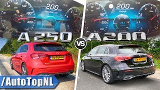 2019 Mercedes Benz A Class  A200 vs A250  ACCELERATION amp TOP SPEED by AutoTopNL [upl. by Dnilazor]