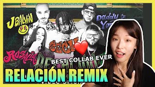 RELACIÓN REMIX  SECH DADDY YANKEE J BALVIN ROSALIA FARRUKO  🇰🇷COREANA REACCIÓN [upl. by Alake647]