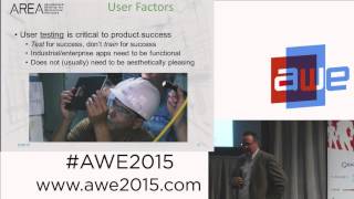 Patrick Ryan Newport News ShipBuilding  Training for enterprise Augmented Reality at AWE 2015 [upl. by Ailegna]