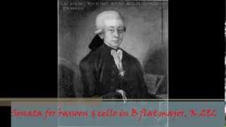 W A Mozart  KV 292 196c  Sonata for bassoon amp cello in B flat major [upl. by Nimsaj]