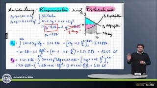 0266 Anwendung Konsumenten und Produzentenrente Beispiel [upl. by Ran]