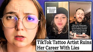 TikTok Tattoo Artist Ruins Her Career With Lies [upl. by Reste]