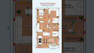 30x45 west face plan 100 vastu plan shorts viral floorplan homeplan homedesign houseplan [upl. by Cela]