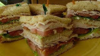 CLASSIC CLUB SANDWICH  How to make a CLUBHOUSE SANDWICH [upl. by Suirtemed623]