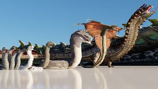 Giant Snake amp Jörmungandr Size Comparison [upl. by Stiruc]