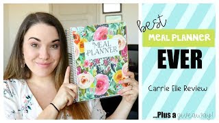 THE BEST MEAL PLANNER  CARRIE ELLE MEAL PLANNER REVIEW AND GIVEAWAY [upl. by Asereht]