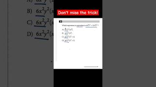 Find EQUIVALENT  Use TRICK satprep maths exam satmath gcse shorts baykusmentorluk [upl. by Eggett936]