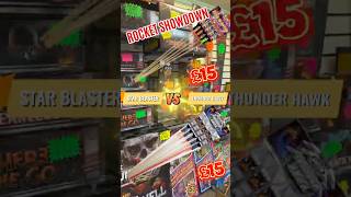 Firework Showdown  Battle Of The Hawk Rockets  Star Blaster VS Thunder Hawk fireworks [upl. by Aelahs]