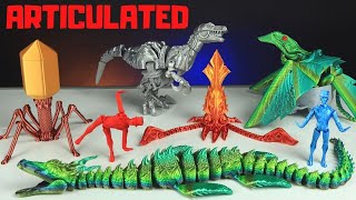 10 Amazing ARTICULATED 3D Prints [upl. by Yendic]