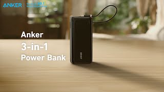 Anker 3in1 Power Bank  Built Ready Go Freely [upl. by Ayotan]