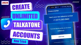 How To Create Talkatone Account 2024  Talkatone Sign Up Problem Fixed  NEW METHOD 2024 [upl. by Henrieta]