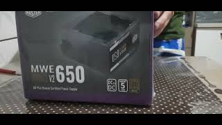 UNBOXING FONTE COOLER MASTER MWE 650W 80 PLUS BRONZE [upl. by Ibrek]