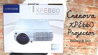 Crenova XPE660 Projector  Review amp Test [upl. by Aviva]