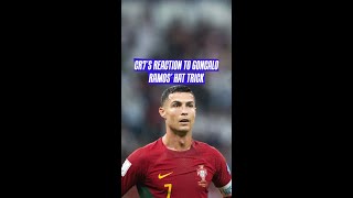 CR7’s reaction to Goncalo Ramos’ hat trick 🔥 shorts [upl. by Leissam733]