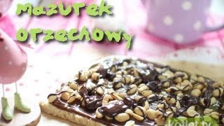 Mazurek kajmakowoorzechowy jak snickers  KotletTV [upl. by Stelmach]