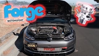 FORGE MOTORSPORT BOV amp TWINTERCOOLER ON A MK7 GOLF INSTALLSOUND CLIPS [upl. by Oryaj]