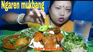 King Of Fish Curry Ngaren thongba Pan Eromba Belendri metpa Matam kuirabagi Tungda Mukbang 🤗🤗🤗 [upl. by Lugar]