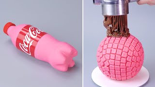 🍫🍫 Most Satisfying Chocolate Cake Decorating Tutorials  PINK Chocolate Cake Decorating Hacks [upl. by Laniger321]