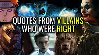 QUOTES FROM VILLAINS WHO WERE COMPLETELY RIGHT  Part 1 to 5 [upl. by Neveda]