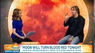 Blood Moon  Today Perth News [upl. by Ynaittirb]