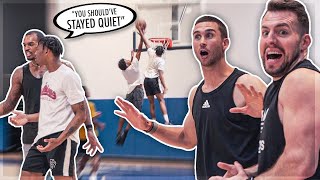 Xavier Rathan Mayes SHUTS DOWN TRASH TALKER At Pro Run 😈  Jordan Lawley Basketball [upl. by Butler271]