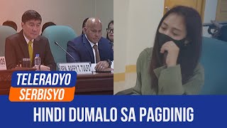 Cassandra Li Ong no show at Senate POGO probe  Teleradyo Serbisyo 27 August 2027 [upl. by Ardnod]