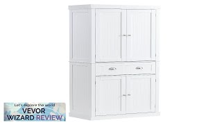 VEVOR 72quot Kitchen Pantry Storage Cabinet Freestanding Utility Cabinets with Doors Drawer Review [upl. by Hanid]