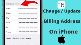 How to Change Billing Address on iPhone Update Billing Information in Apple IDiOS 16 2022Hindi [upl. by Ahsiral]