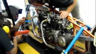 Dual Engine Triumph Double Vision Dyno Pulls  Lowbrow Customs Land Speed Racing [upl. by Kcirdle]