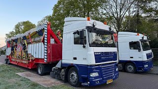 Kermis Haarlem 2024 Transport en opbouw Zaanenlaan Deel 1 [upl. by Thetis931]