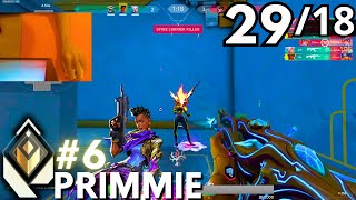 Primmie Handcam in Top 6 Radiant 29 Bombs APAC MatchMVP [upl. by Ellienad]